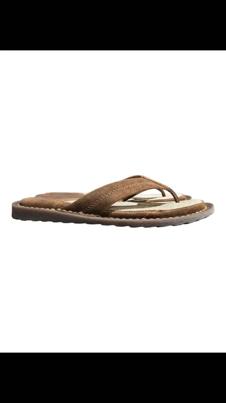 Born Bermuda Men's Suede Leather Flip Flop Sandals Size 10